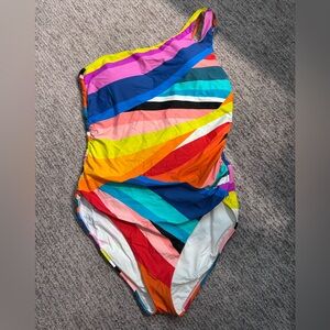 Colorful Striped One Piece Swimsuit